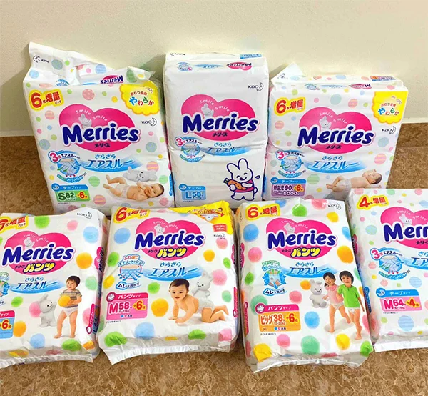 Tham khảo giá bỉm Merries và các loại bỉm Merries đang có trên thị trường