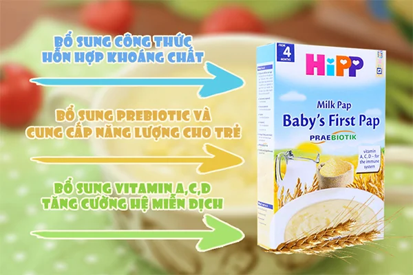 Các loại bột ăn dặm Hipp dành cho bé từ 4 đến 6 tháng tuổi