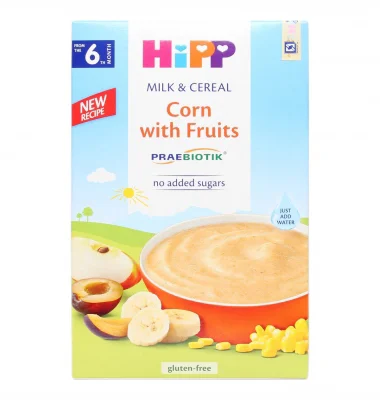 Bột ăn dặm Hipp hoa quả sữa bắp 250g
