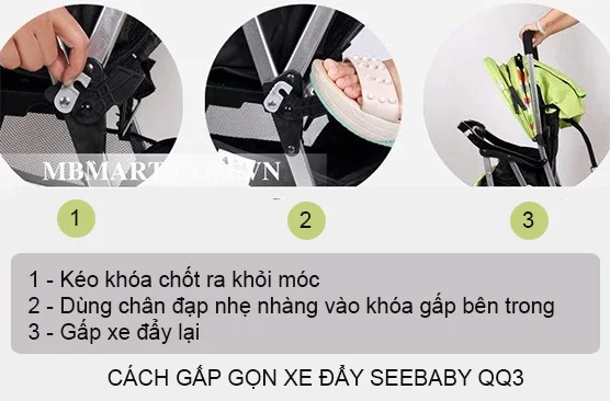 Hướng dẫn sử dụng xe đẩy Seebaby QQ3 dành cho các mẹ chưa biết