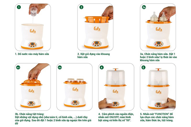 Hướng dẫn cách sử dụng máy hâm sữa Fatz chuẩn nhất và lỗi thường gặp khi sử dụng