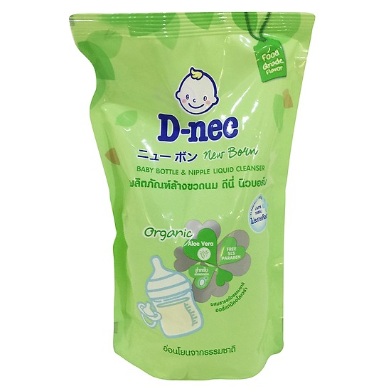 Nước rửa bình sữa Dnee Organic 600ml (dạng túi)