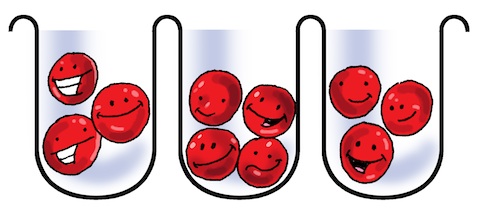 Các phân tử màu đỏ cũng dễ dàng bị hút vào đáy các ống nhôm oxit