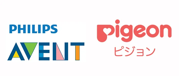 Logo thương hiệu Avent và Pigeon