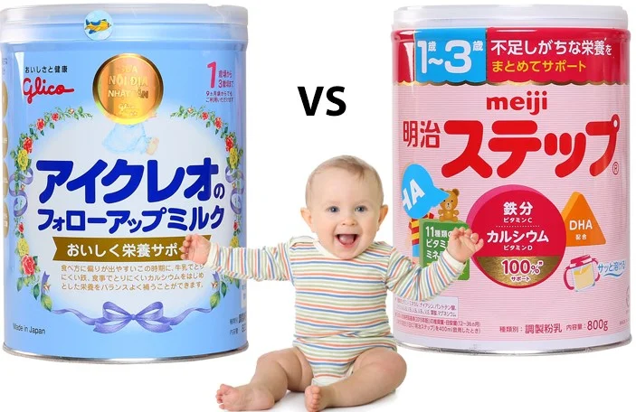 So sánh sữa Meiji và sữa Glico