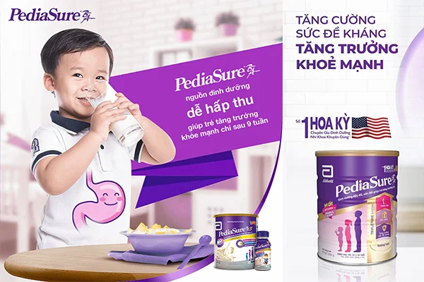 Cho bé uống sữa Pediasure có tăng cân không và có gây táo bón không ?