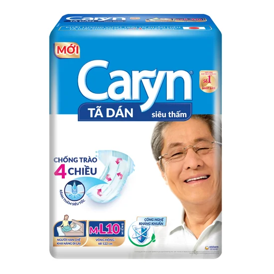 Tã dán siêu thấm Caryn - Dễ dàng thay trong tư thế nằm