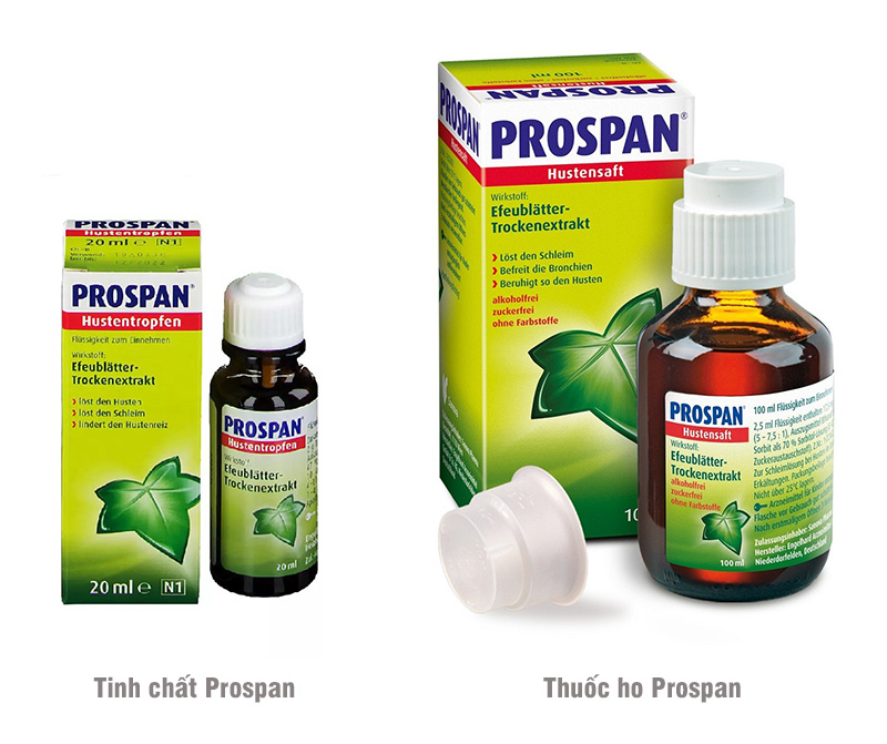 So sánh thuốc ho prospan và tinh chất prospan