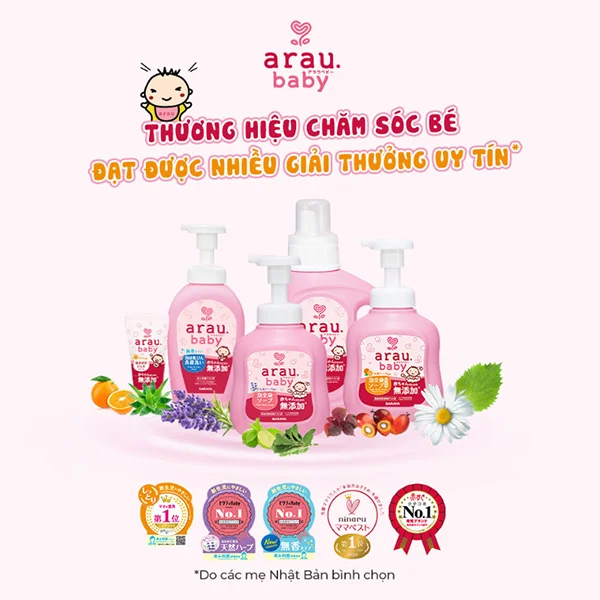 thương hiệu arau baby chuyên sữa tắm cho bé