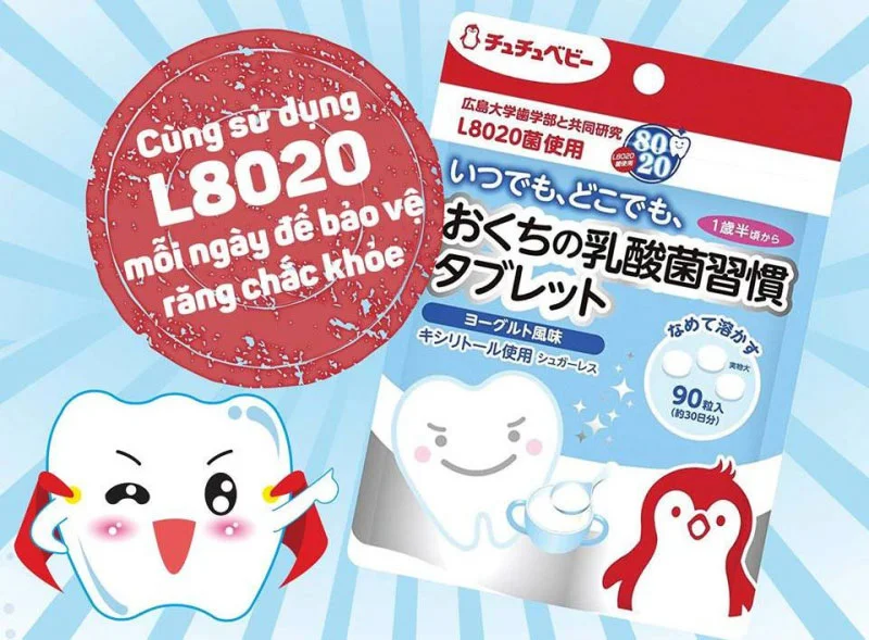 Viên ngậm chống sâu răng cho bé Chuchu Baby L8020
