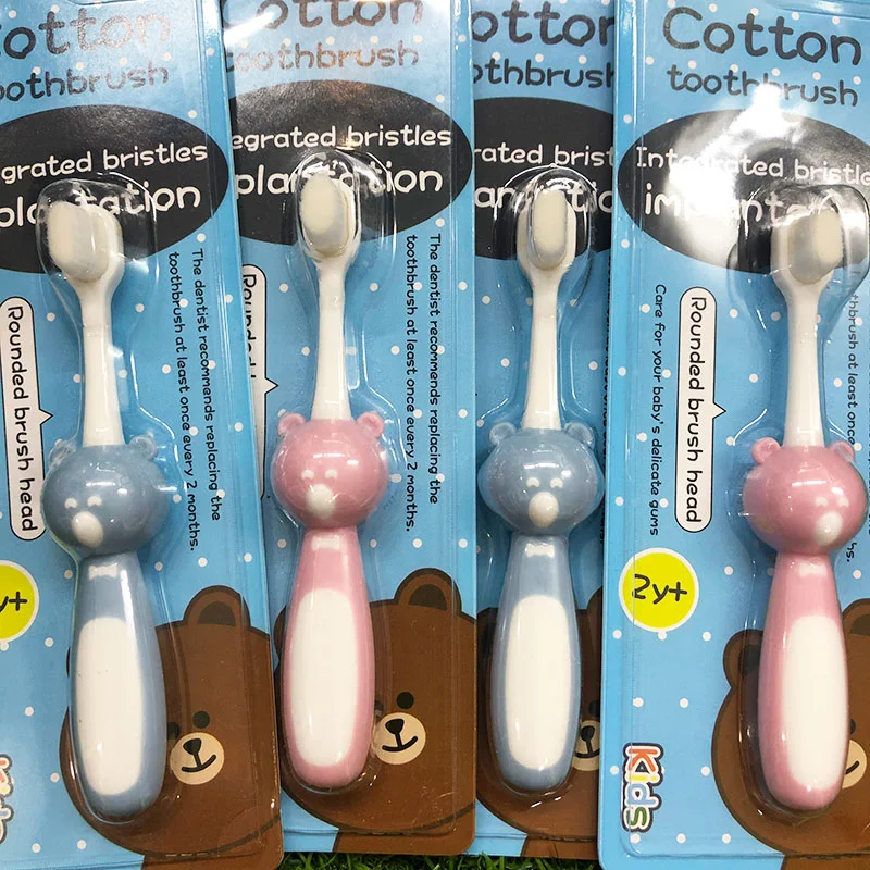 Bàn chải đánh răng siêu mềm Cotton dành cho bé 2Y+