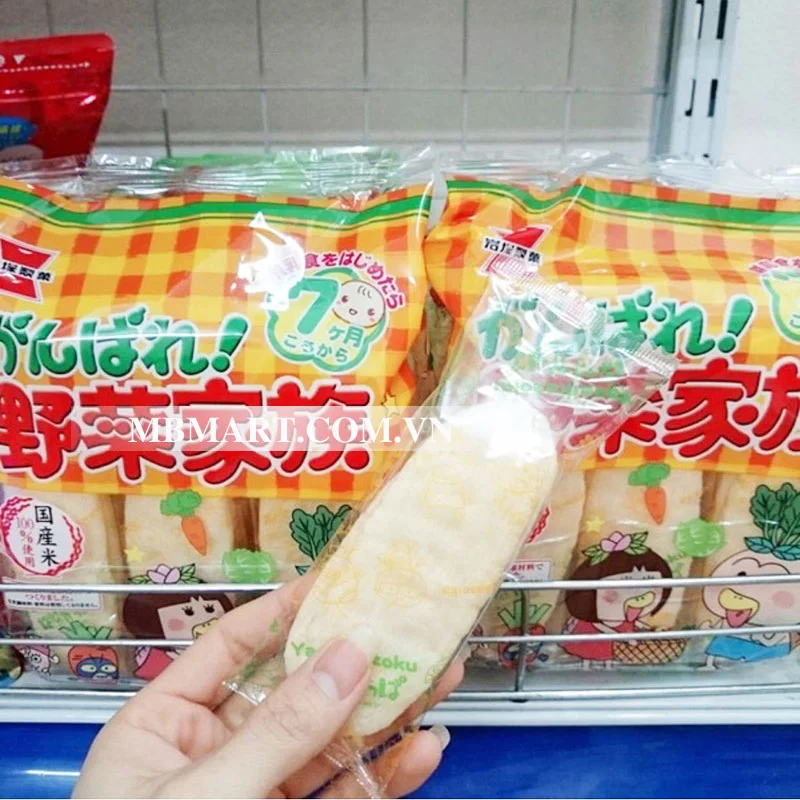 Bánh gạo ăn dặm của Nhật Haihain cho trẻ từ 7 tháng (53gr)