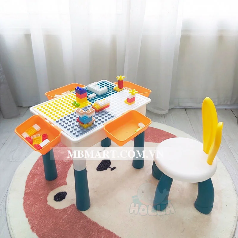 Bộ bàn ghế Lego đa năng Holla cỡ nhỏ HL-10106