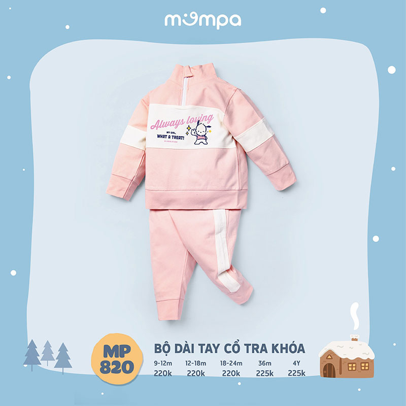 Bộ quần áo thu đông cho bé Mompa MP-820