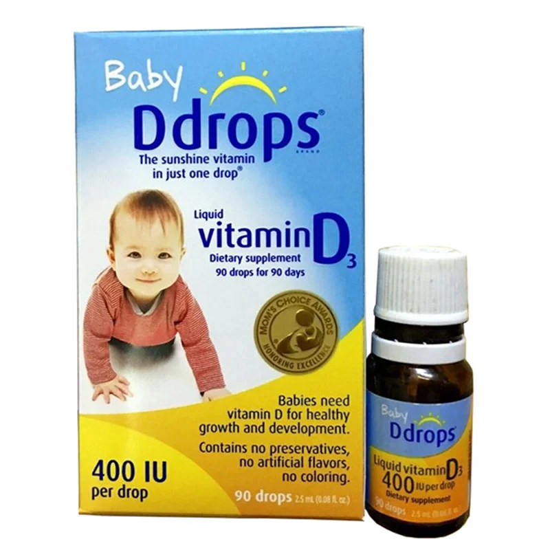 Ddrops Vitamin D3 400IU (Mỹ) dành cho trẻ từ sơ sinh
