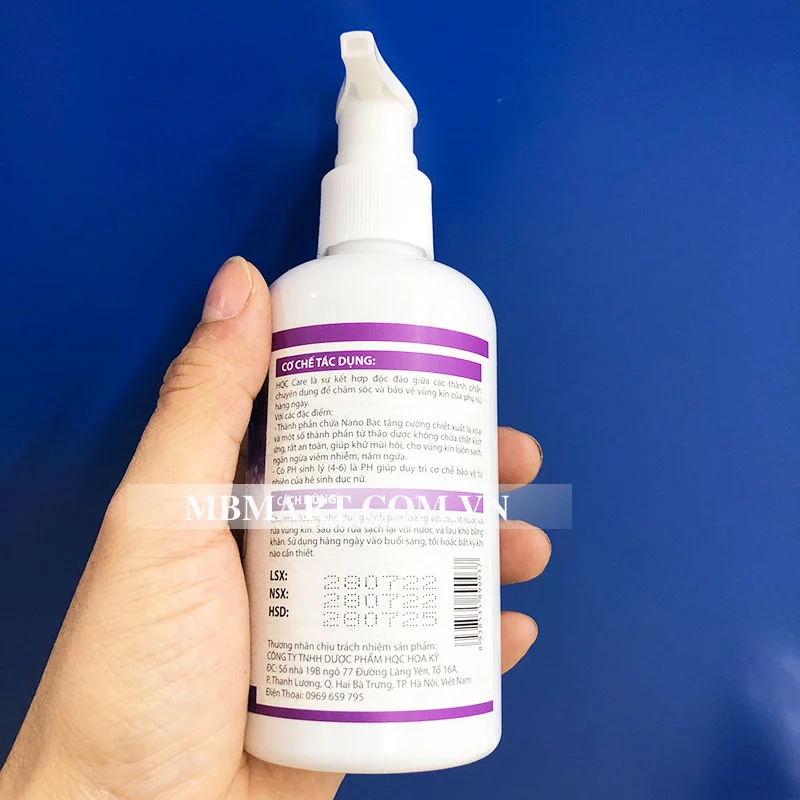 Dung dịch vệ sinh phụ nữ HQC Care 250ml