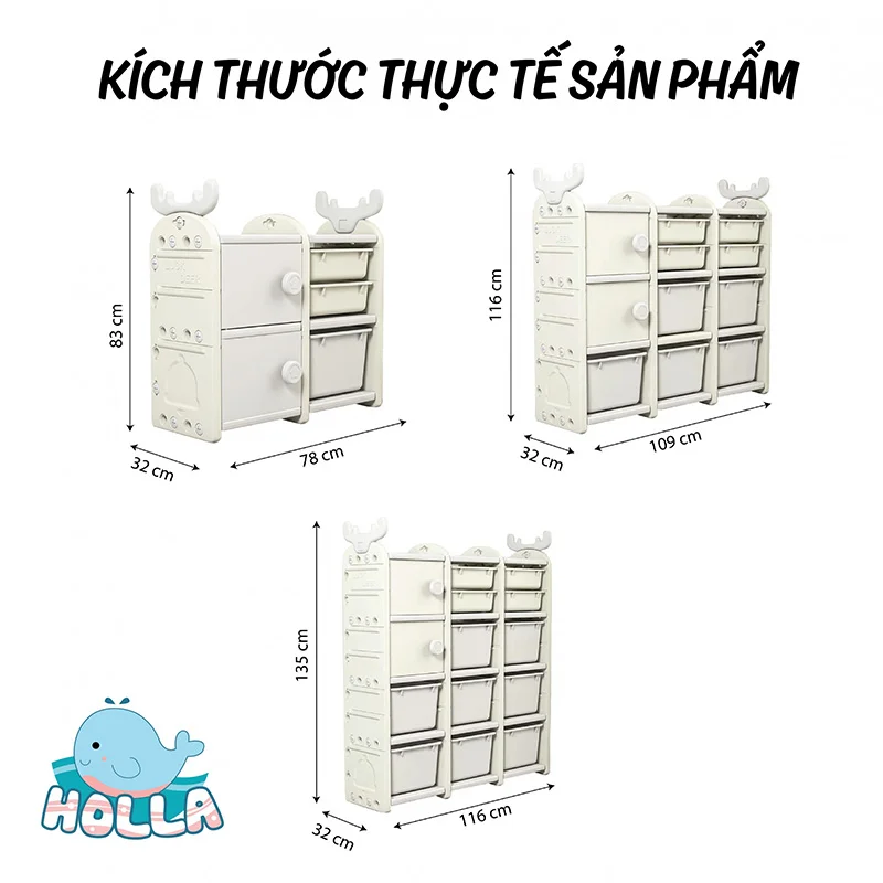 Kệ đựng đồ chơi cho bé hình tuần lộc Holla