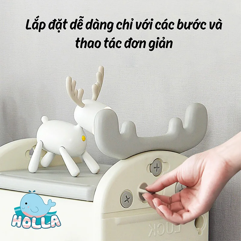 Kệ đựng đồ chơi cho bé hình tuần lộc Holla