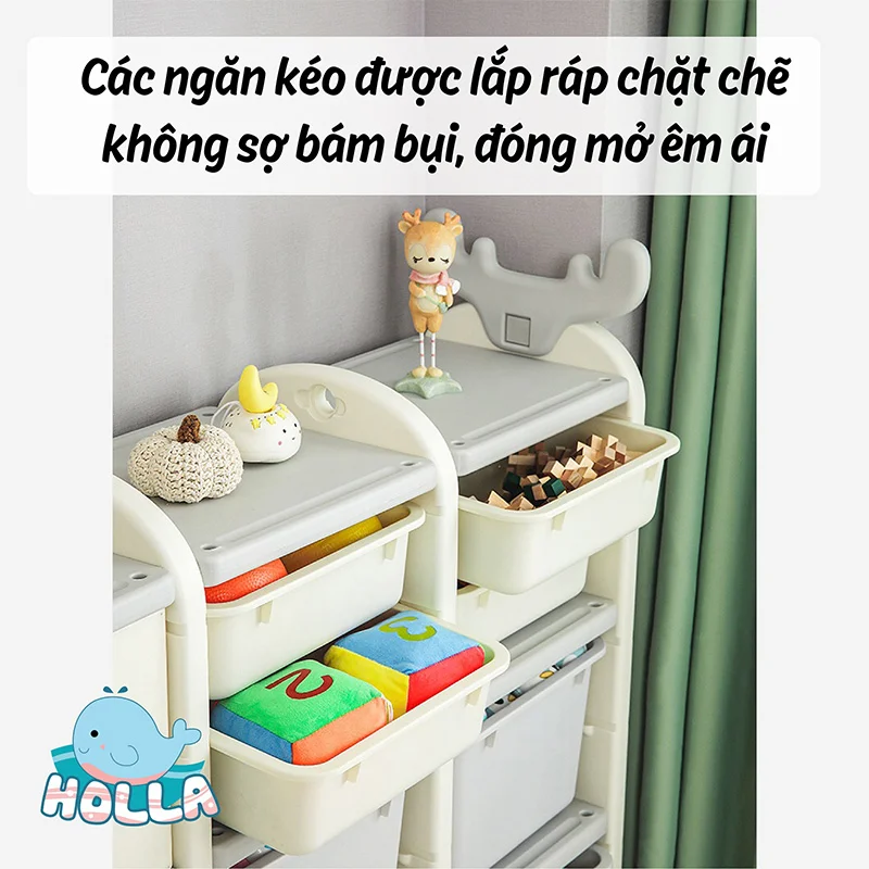 Kệ đựng đồ chơi cho bé hình tuần lộc Holla