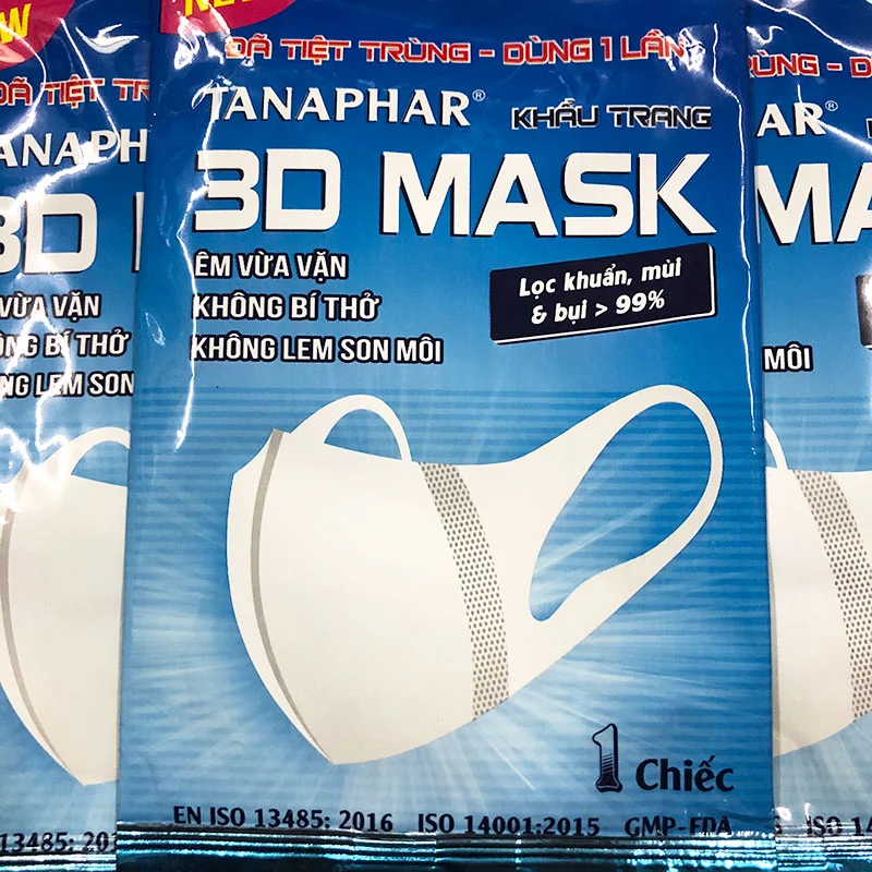 Khẩu trang y tế kháng khuẩn 3D Mask (Hộp 10c)