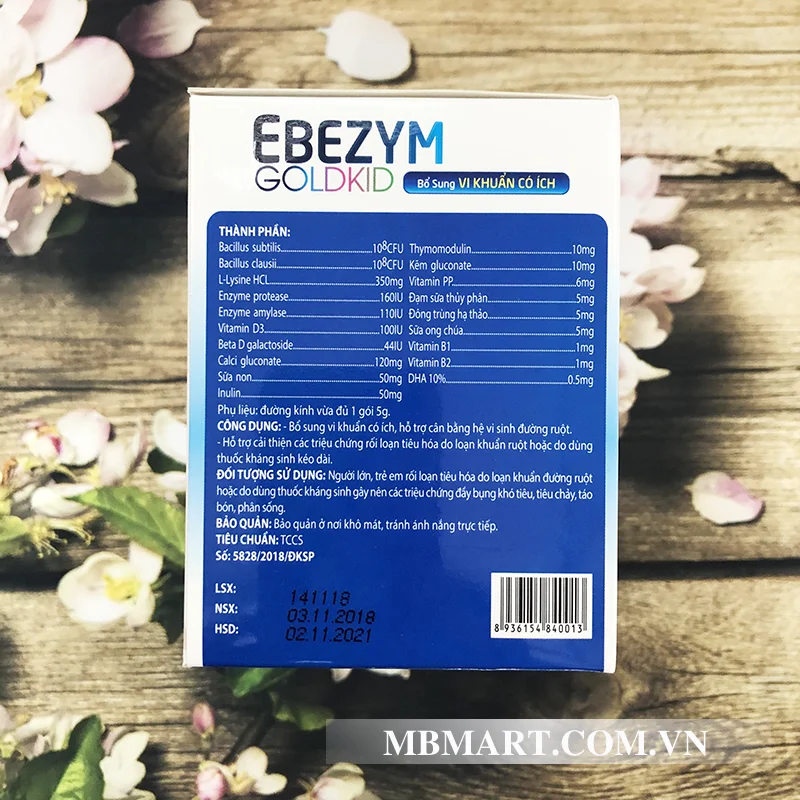 Men tiêu hóa cho bé Ebezym Goldkid (30 gói)