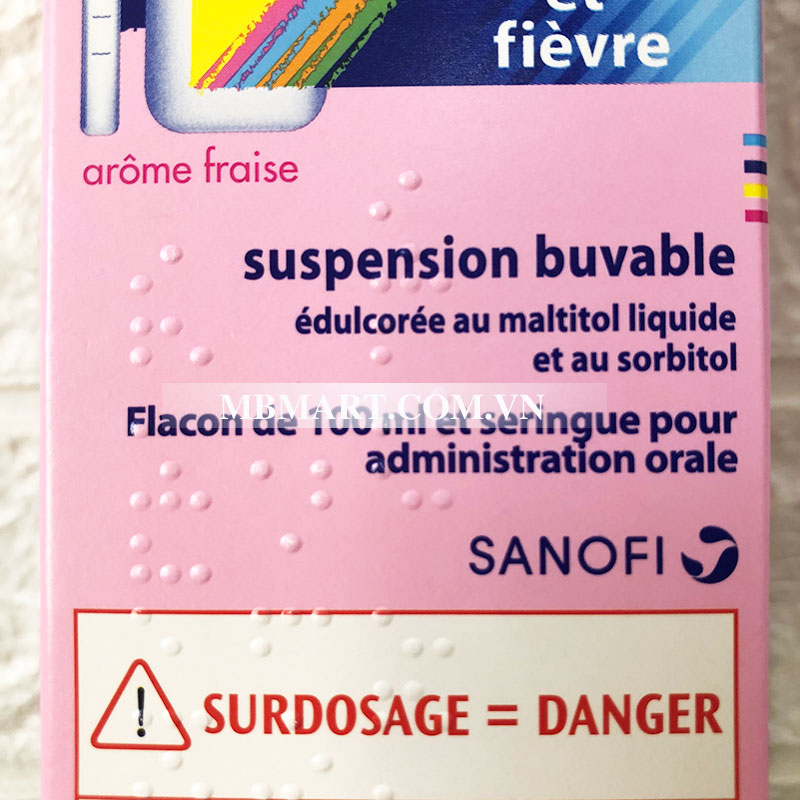 Thuốc hạ sốt của Pháp Doliprane 2.4%