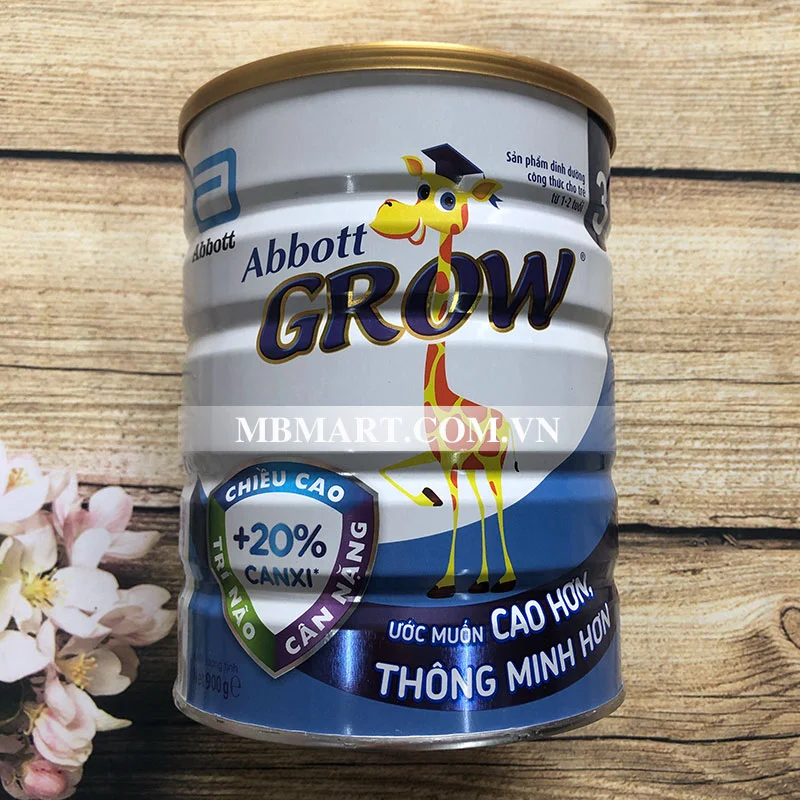 Sữa bột Abbott Grow 3 hương vani 900g (1-2 tuổi)