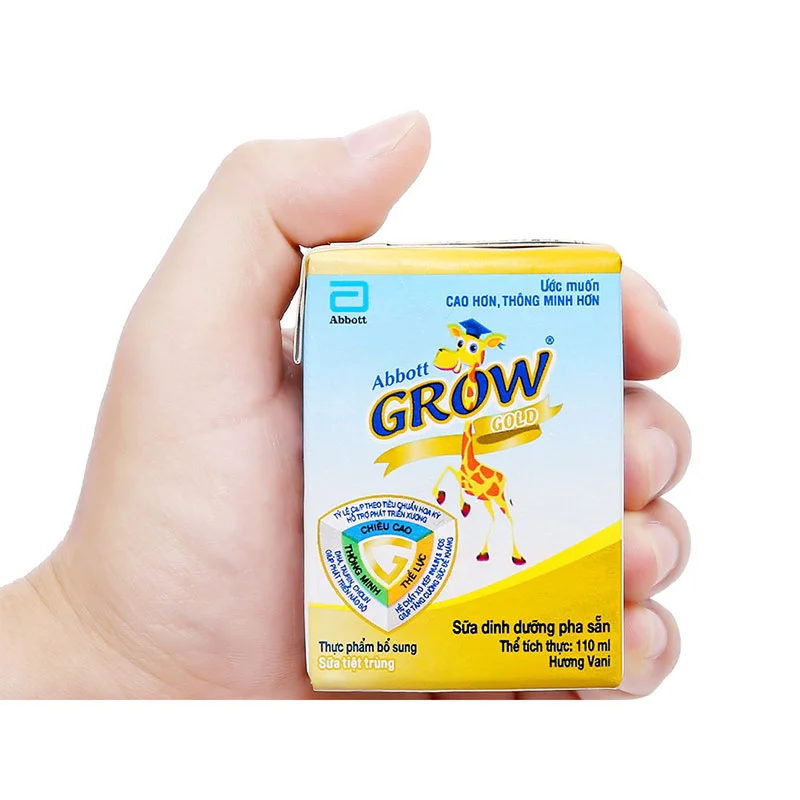 Sữa bột pha sẵn Abbott Grow Gold 110ml hương vani (vỉ 4 hộp)