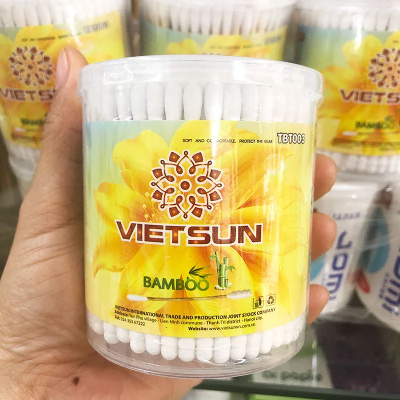 Tăm bông ráy tai người lớn thân trúc Việt Sun (200 que)