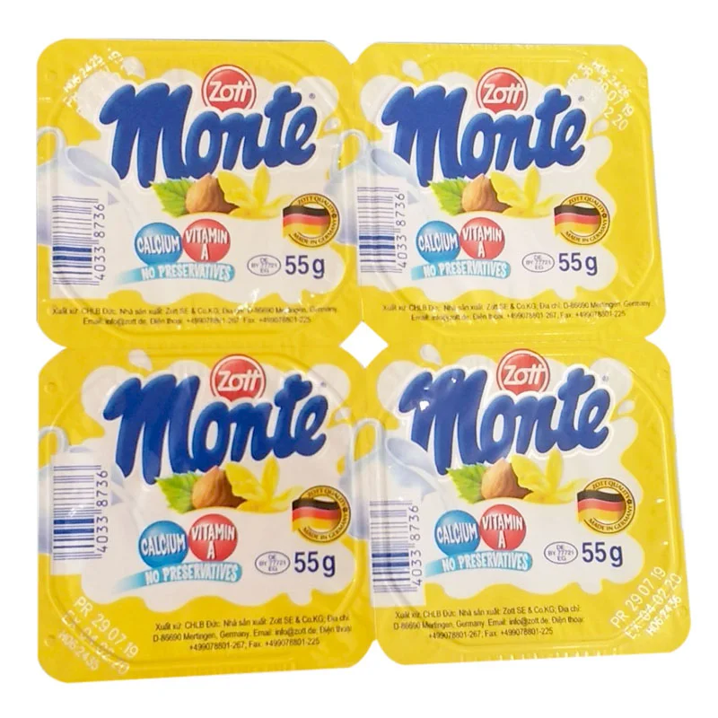 Váng sữa Monte của Đức hương vani (vỉ 4 hộp)