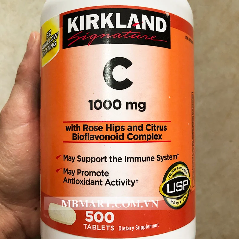 Vitamin C 1000mg Kirkland Mỹ dành cho người lớn