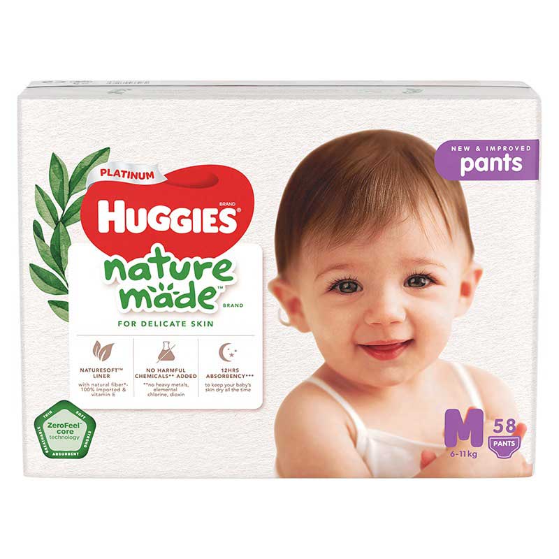 Tã bỉm quần Huggies Platinum Naturemade