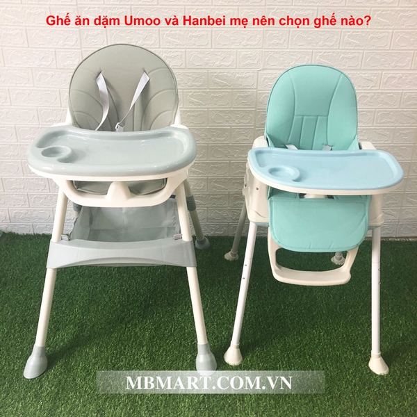 So sánh ghế ăn dặm Umoo và Hanbei, mẹ nên chọn ghế nào?