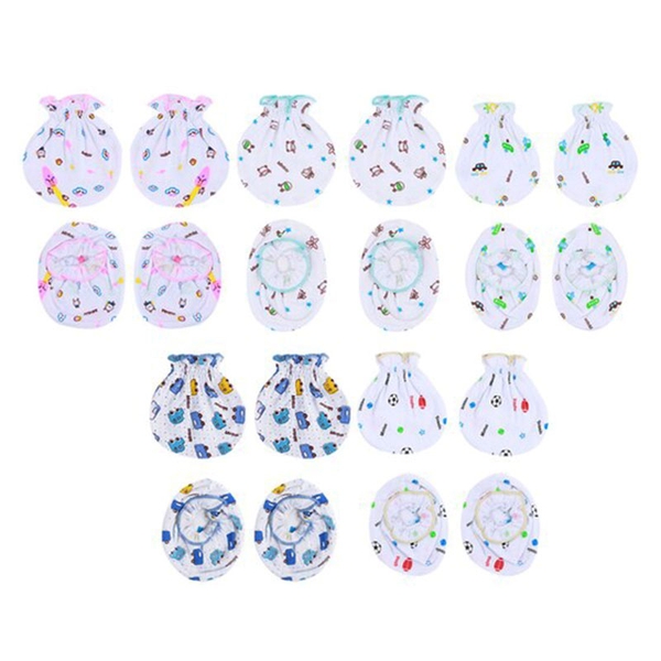 Bao tay bao chân sơ sinh Mintu in hình