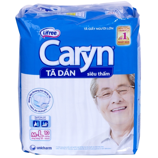 Tã, bỉm dán Caryn cho người già, người cao tuổi