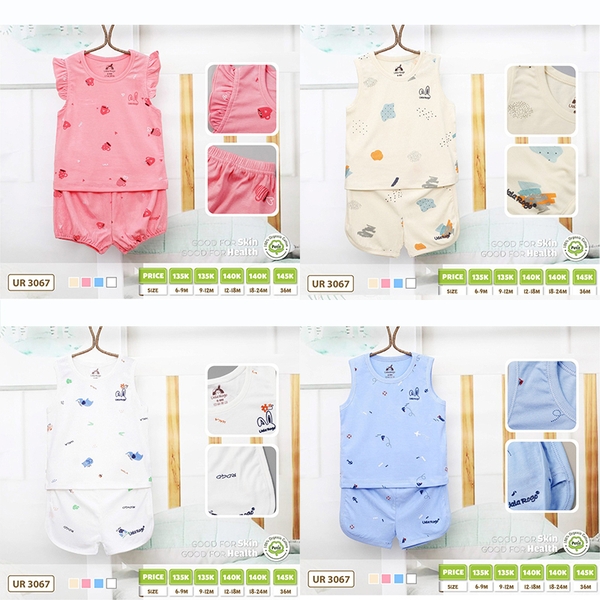 Bộ quần áo Uala Rogo ba lỗ UR3067
