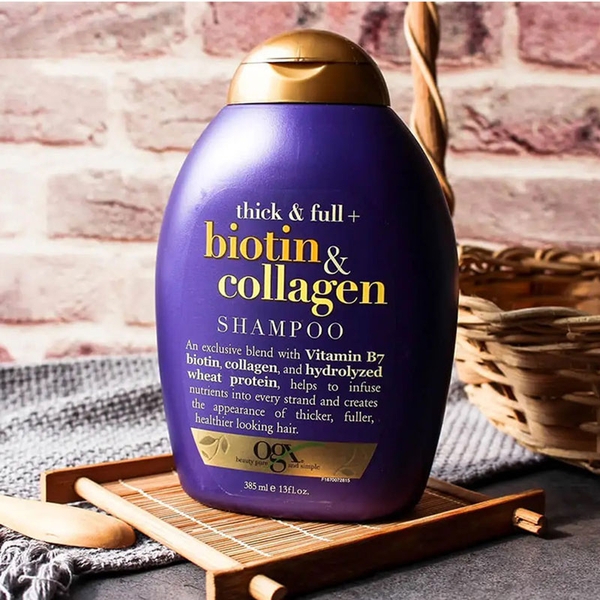 Bộ dầu gội Biotin & Collagen OGX của Mỹ 385ml