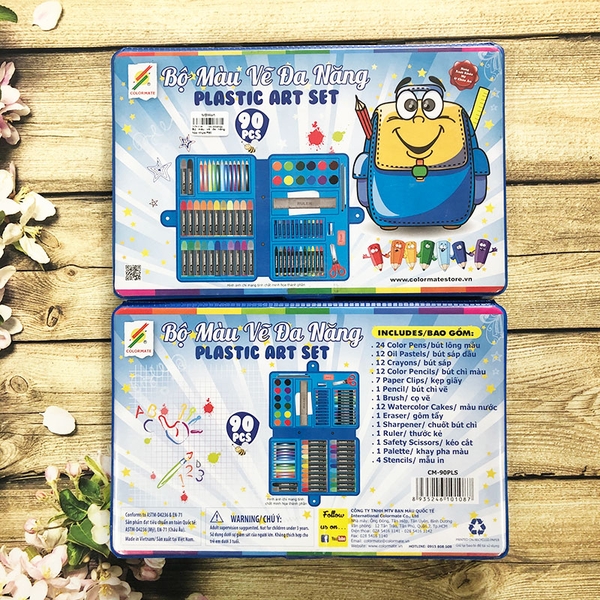 Bộ màu vẽ đa năng hộp nhựa P90 Colormate