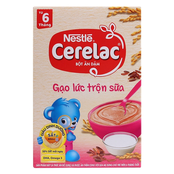 Bột ăn dặm Cerelac gạo lức sữa 200g