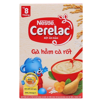 Bột ăn dặm Cerelac gà hầm cà rốt 200g