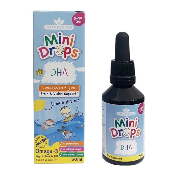 Mini Drops DHA cho bé Natures Aid 50ml nhỏ giọt GIÁ TỐT