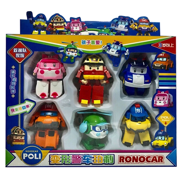 Đồ chơi robot biến hình Robocar Poli (6 con)