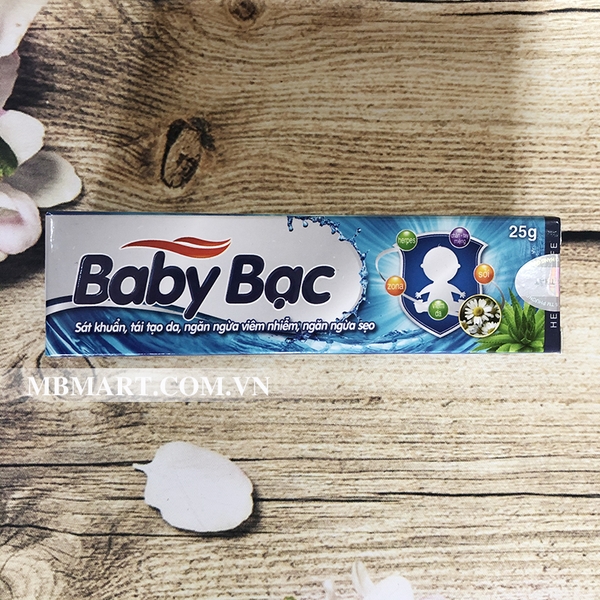 Kem trị muỗi đốt, viêm da Baby Bạc 25g