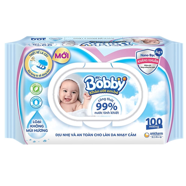 Khăn giấy ướt Bobby 100 tờ