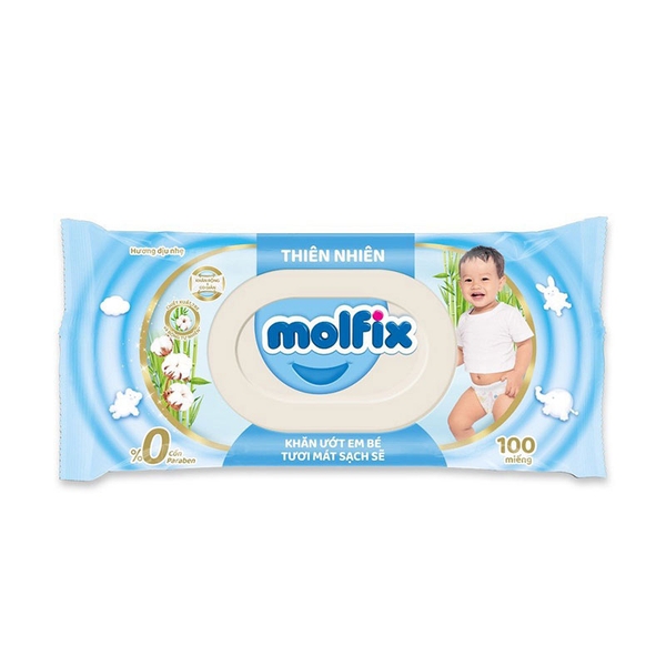 Khăn ướt Molfix tự nhiên 100 tờ