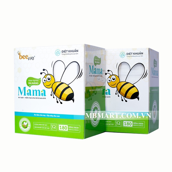 Khăn vải khô đa năng Mama (180 tờ)