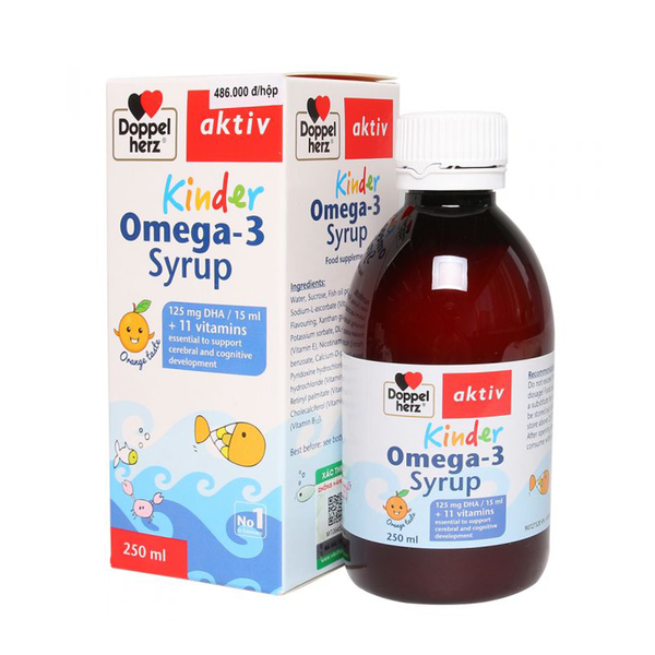 Siro Kinder Omega 3 Syrup tăng cường trí não cho trẻ 200ml