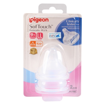 Núm ty pigeon plus (cổ rộng, silicone)