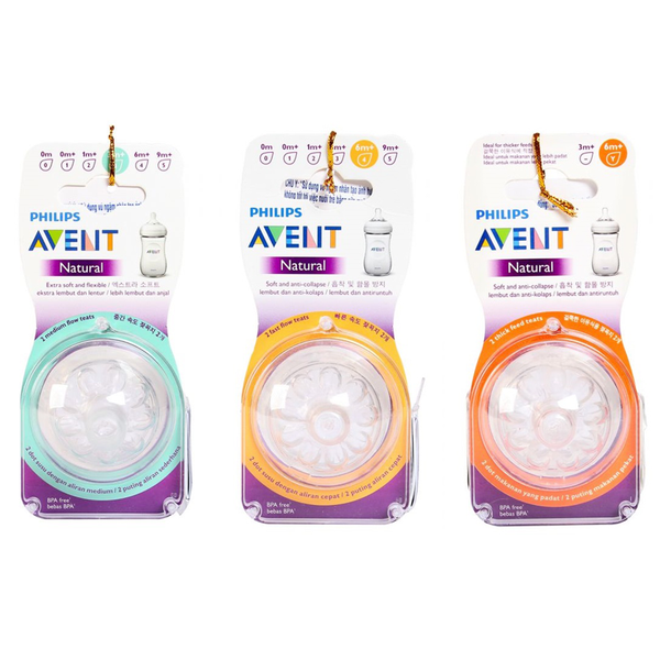 Núm ty Avent Natural cổ rộng (vỉ 2 chiếc)