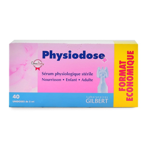 Nước muối sinh lý Physiodose (40 ống/hộp)